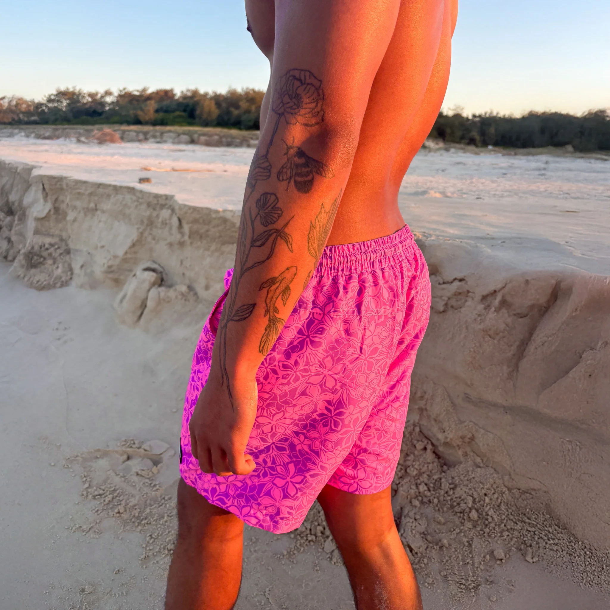 Men's Swim Trunks - Bubble Berry - Image 7