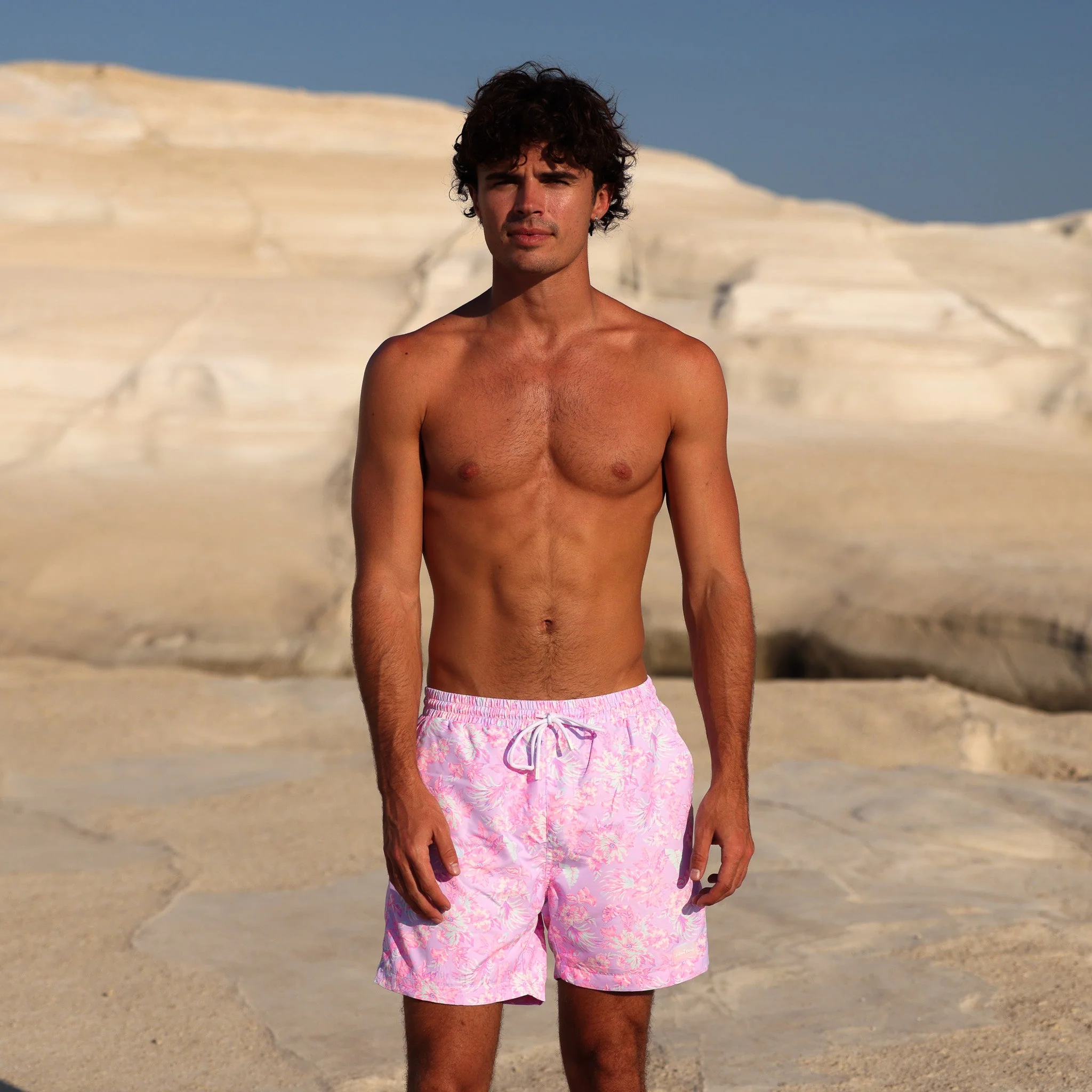 Men's Swim Trunks - Lilac Love - Image 4