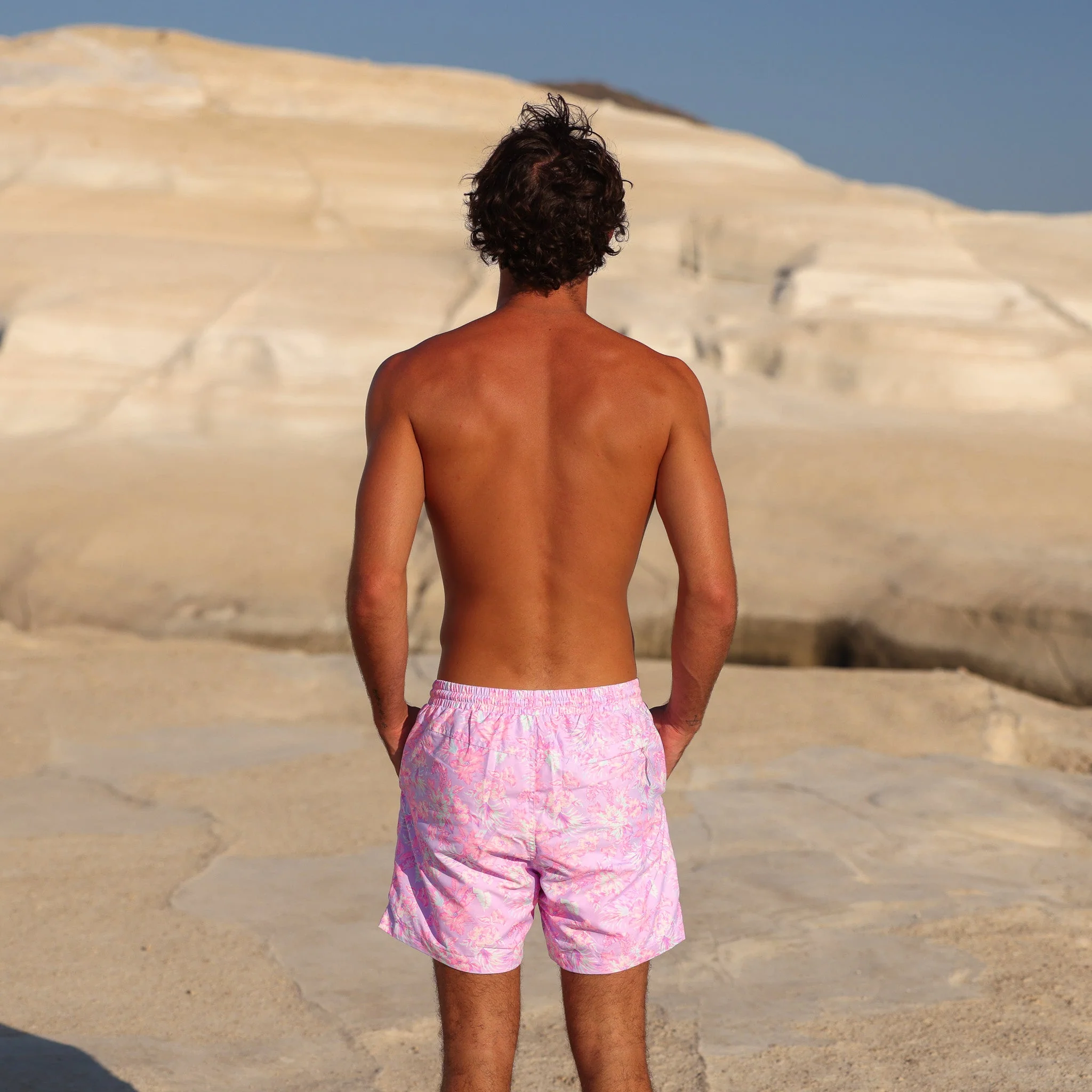 Men's Swim Trunks - Lilac Love - Image 8