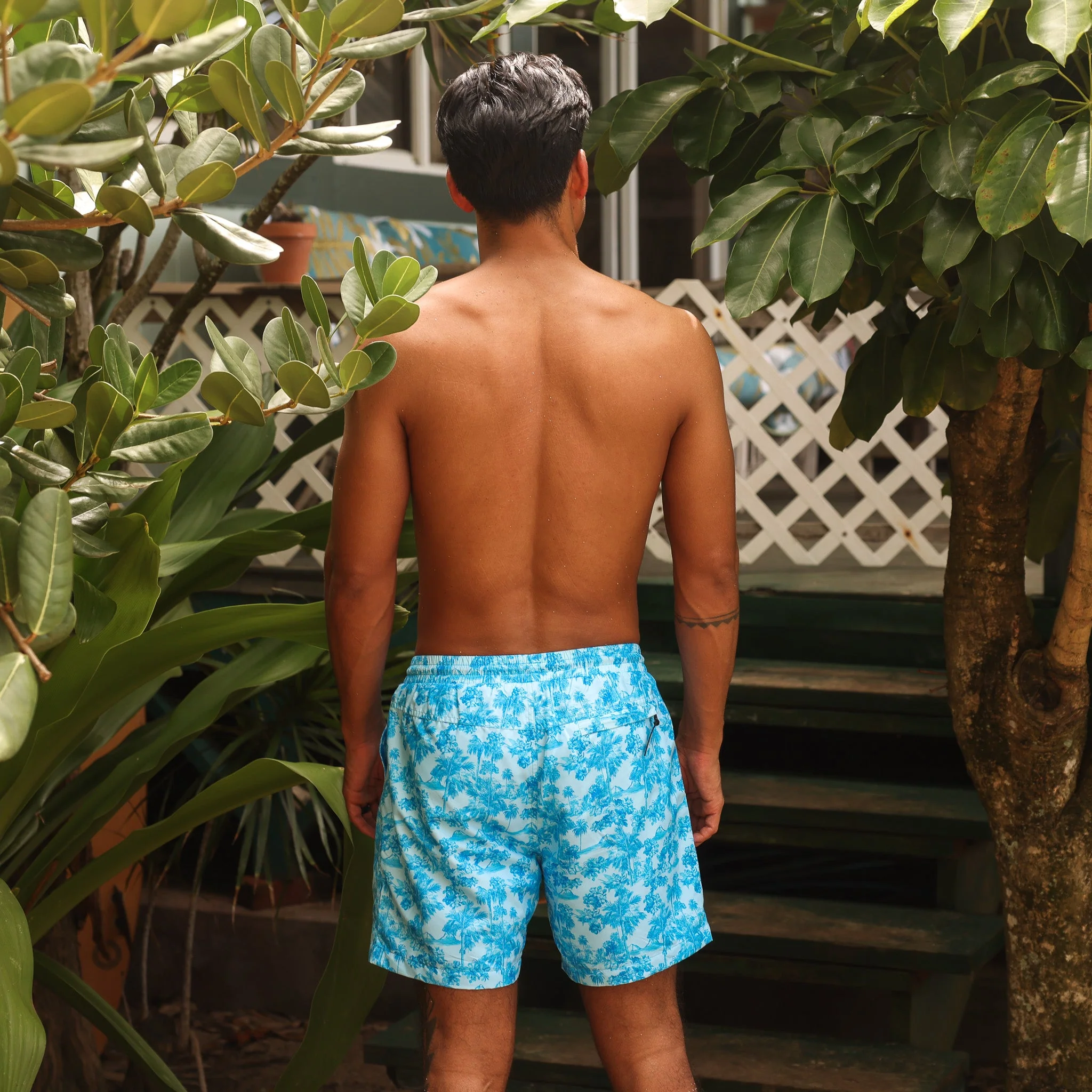 Men's Swim Trunks - Ocean Paradise - Image 7