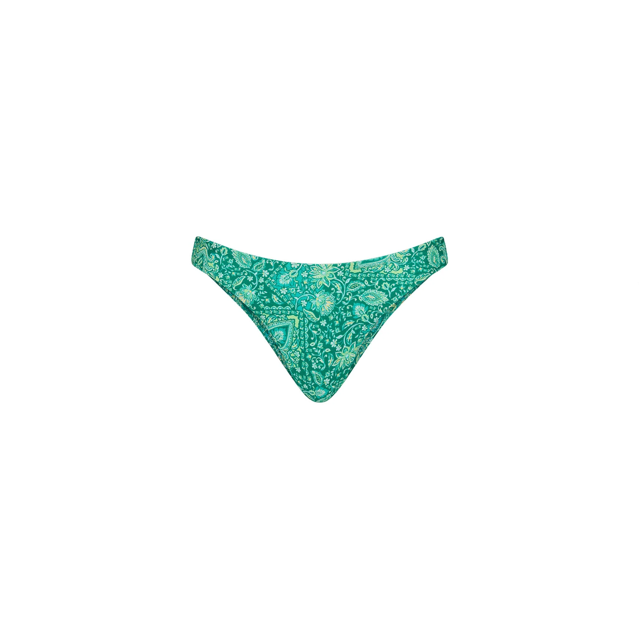 Minimal Full Coverage Bikini Bottom - Emerald Aura