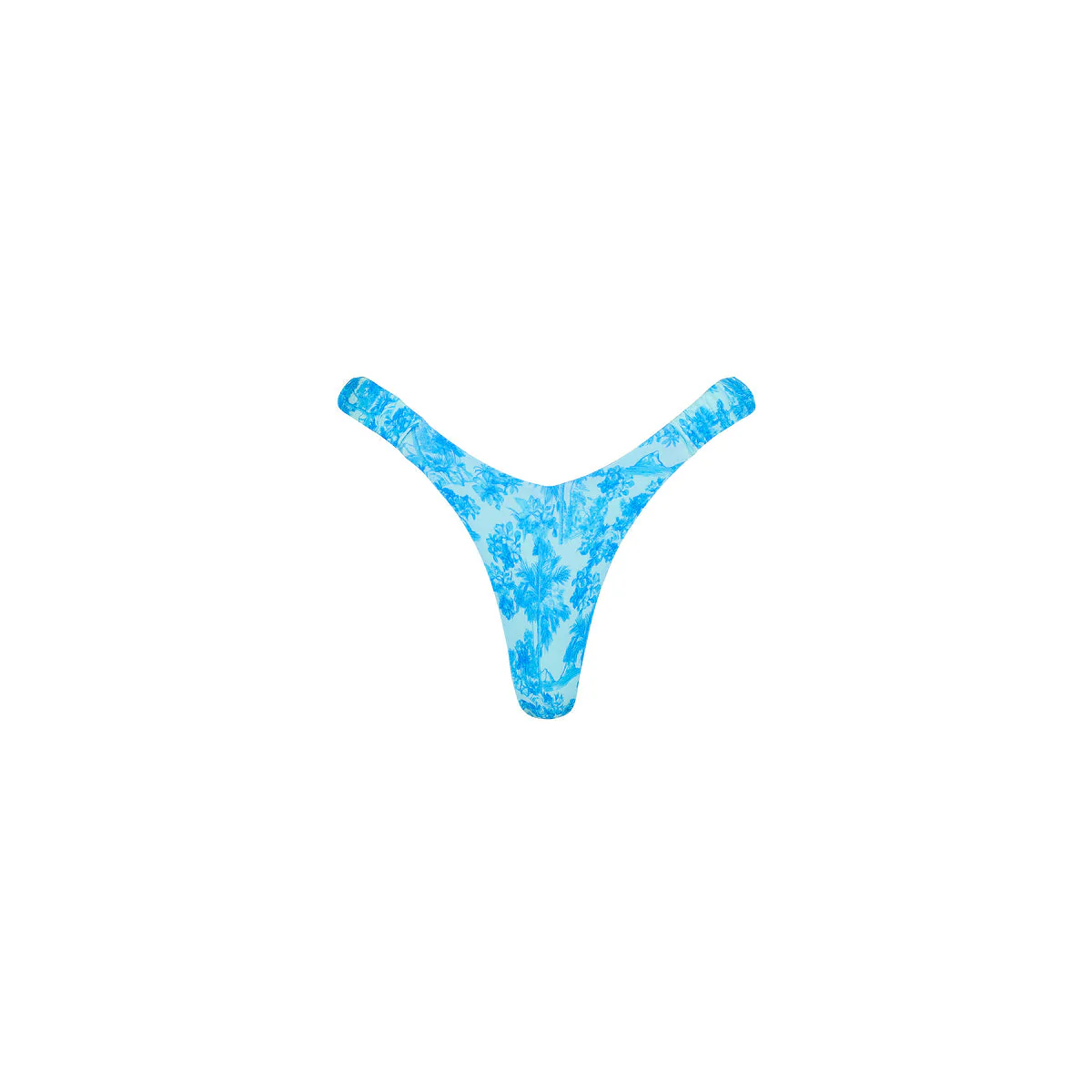 Retro Y Thong Bikini Bottom - Ocean Paradise