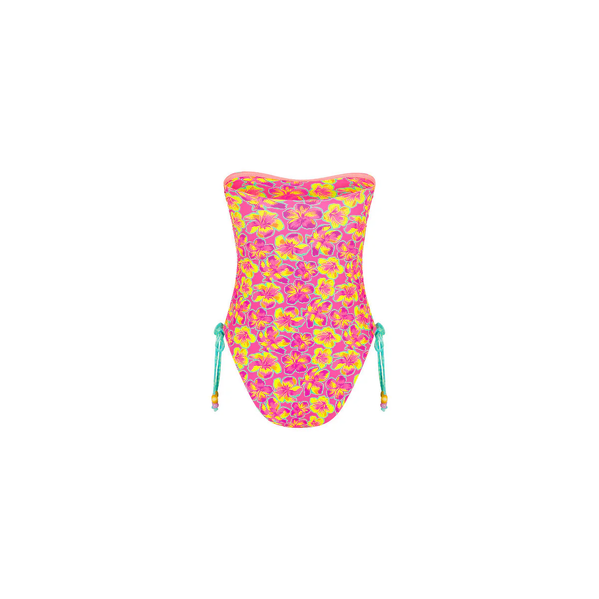 Ruched Bandeau Classic Cut One Piece - Sun Pop - Image 8