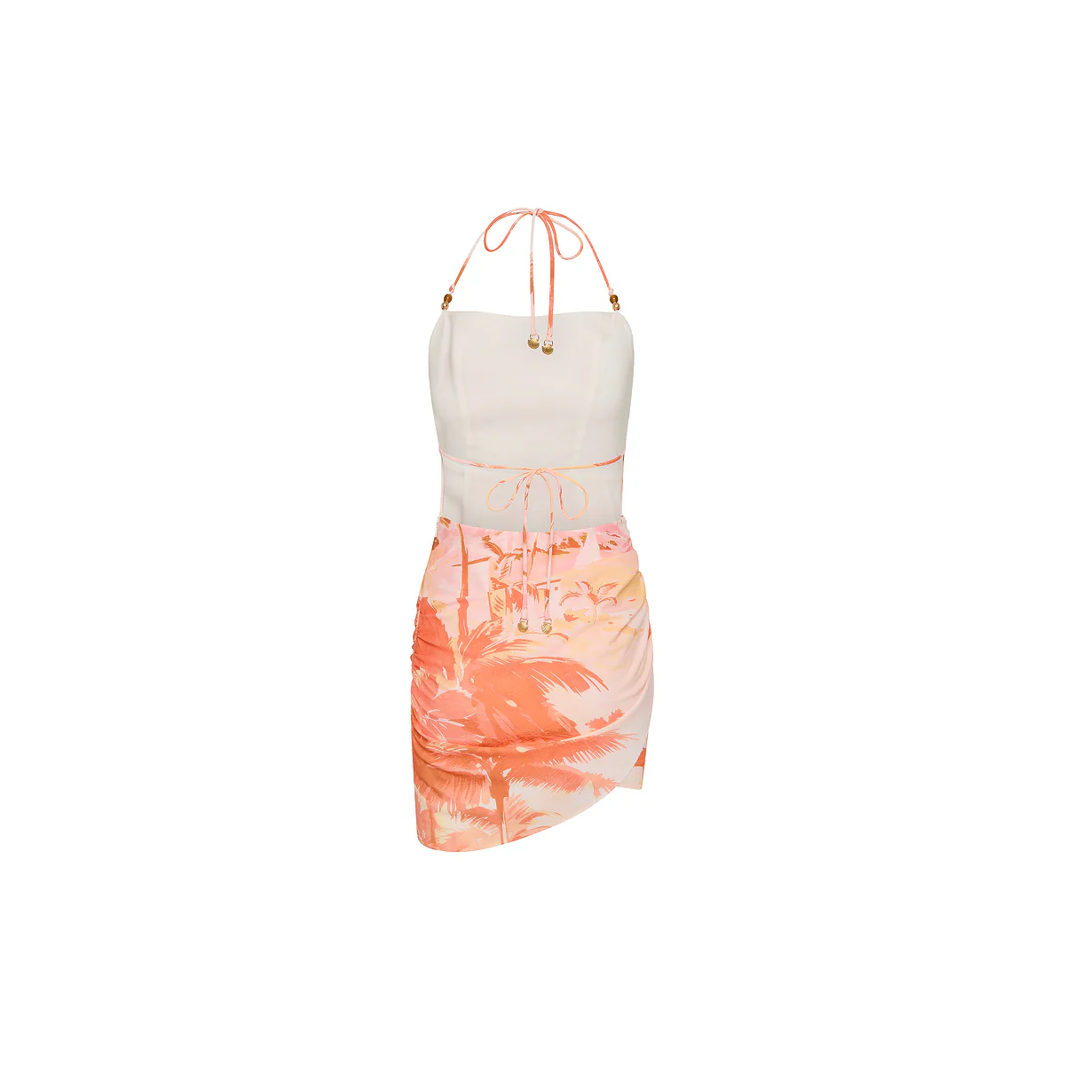 Ruched Side Mini Dress - Wild Skies - Image 8