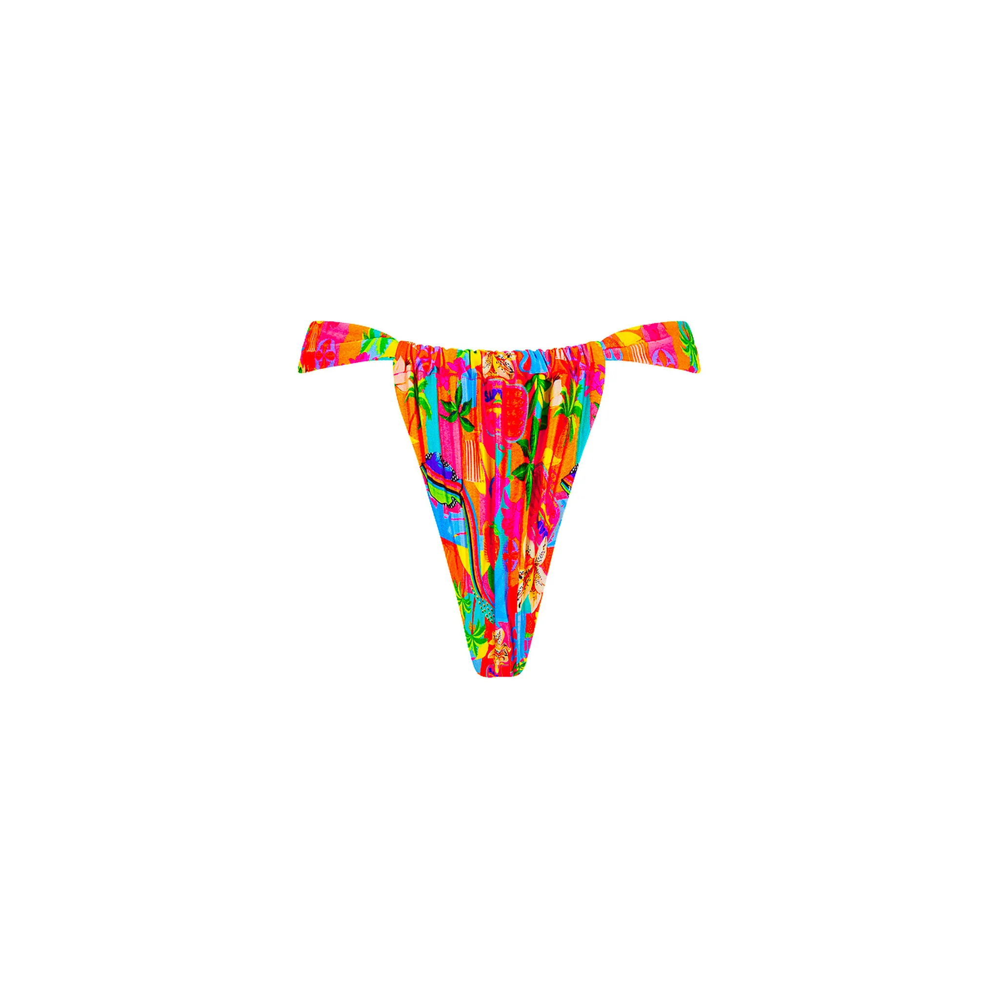 Ruched Thong Bikini Bottom - Havana Haven - Image 10