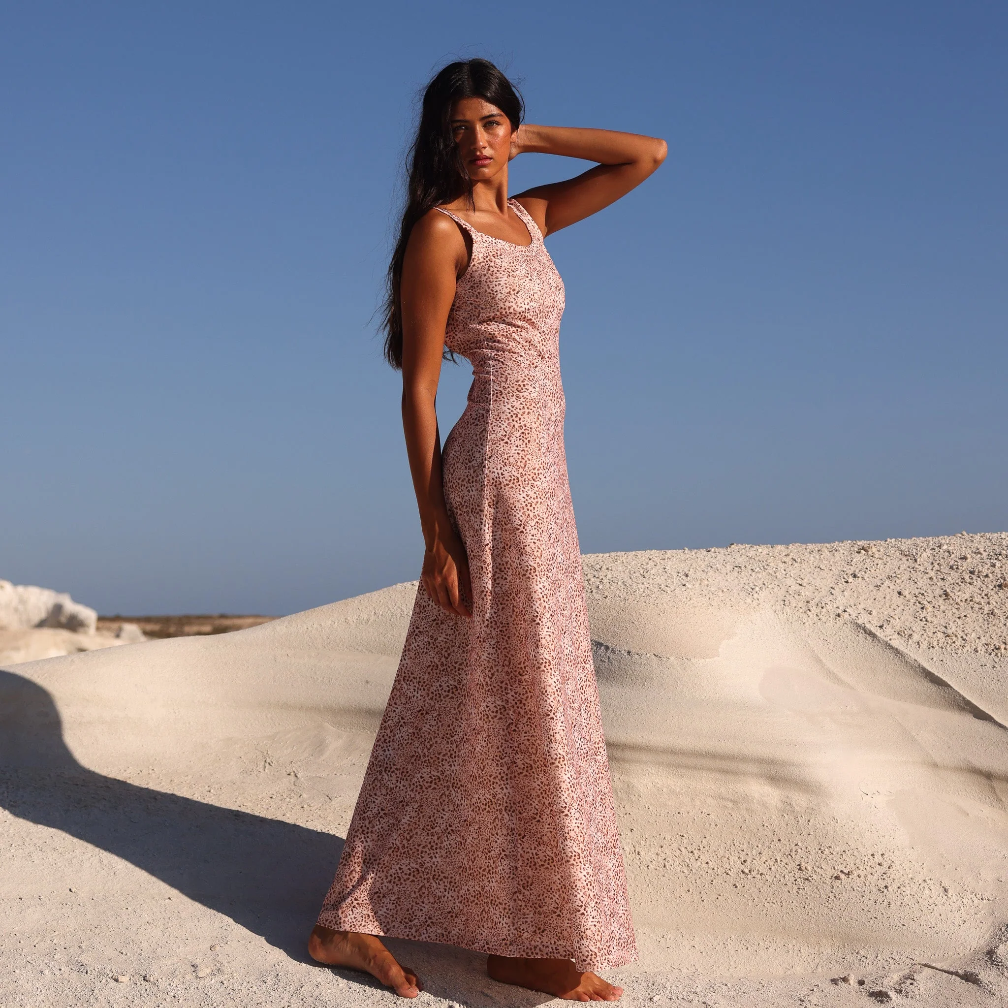 Scoop Low Back Maxi Dress - Wild Skies - Image 4