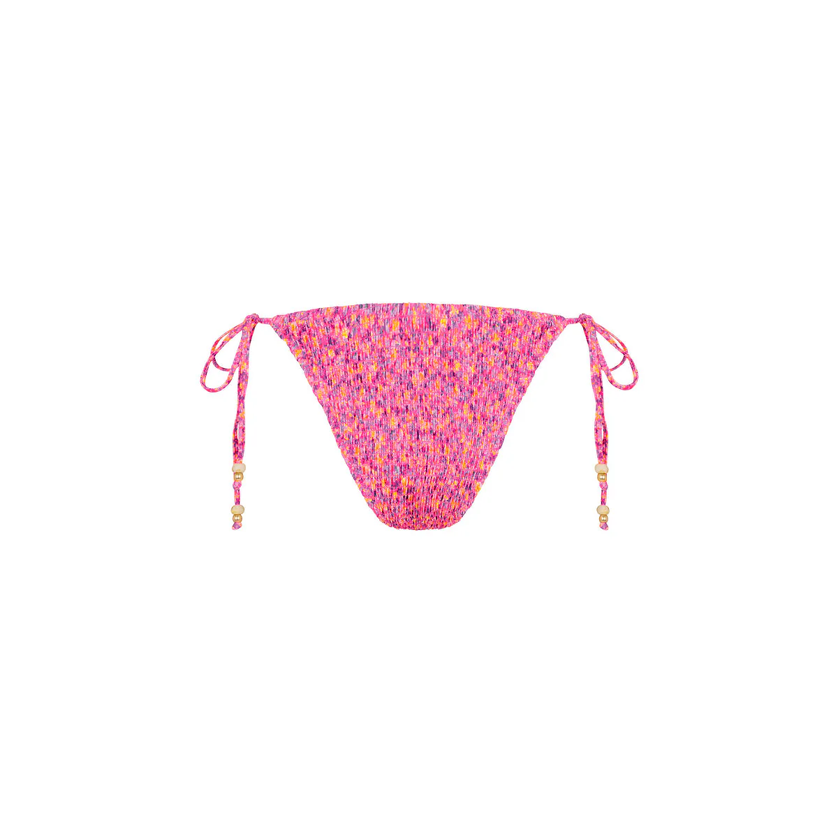 Shirred Dipped Cheeky Tie Bikini Bottom - Gelato Bloom - Image 8