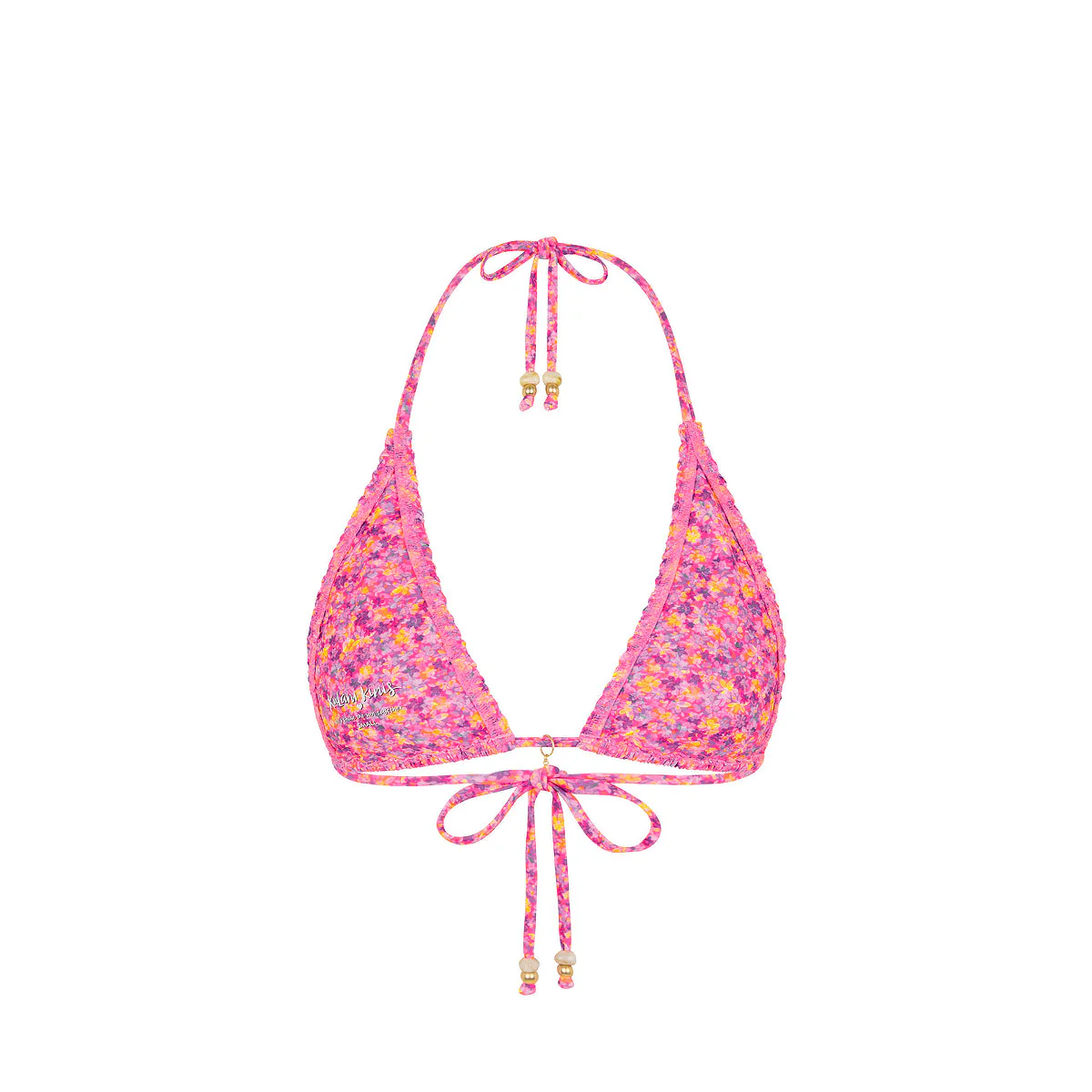 Shirred Triangle Bikini Top - Gelato Bloom - Image 9