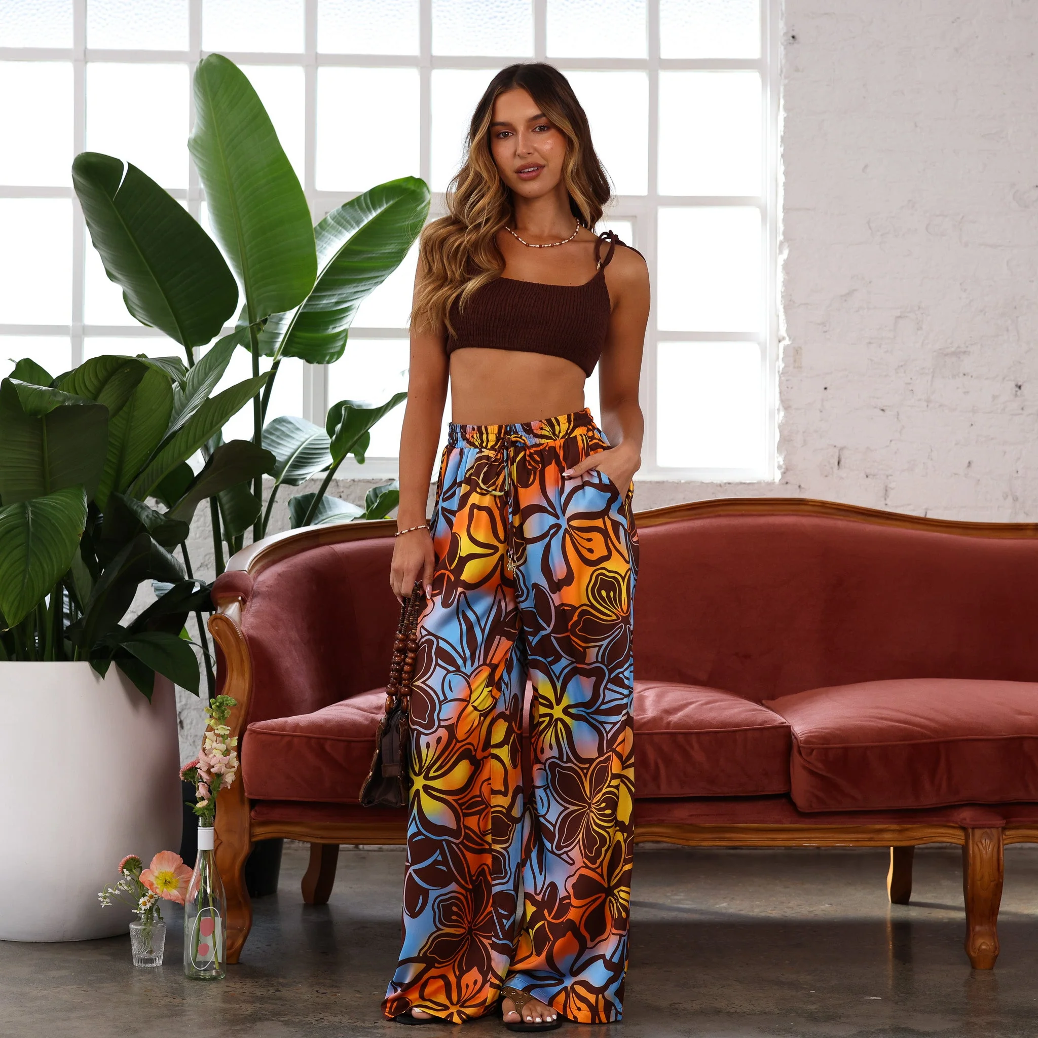 Simple Shirred Tie Crop - Coco - Image 3
