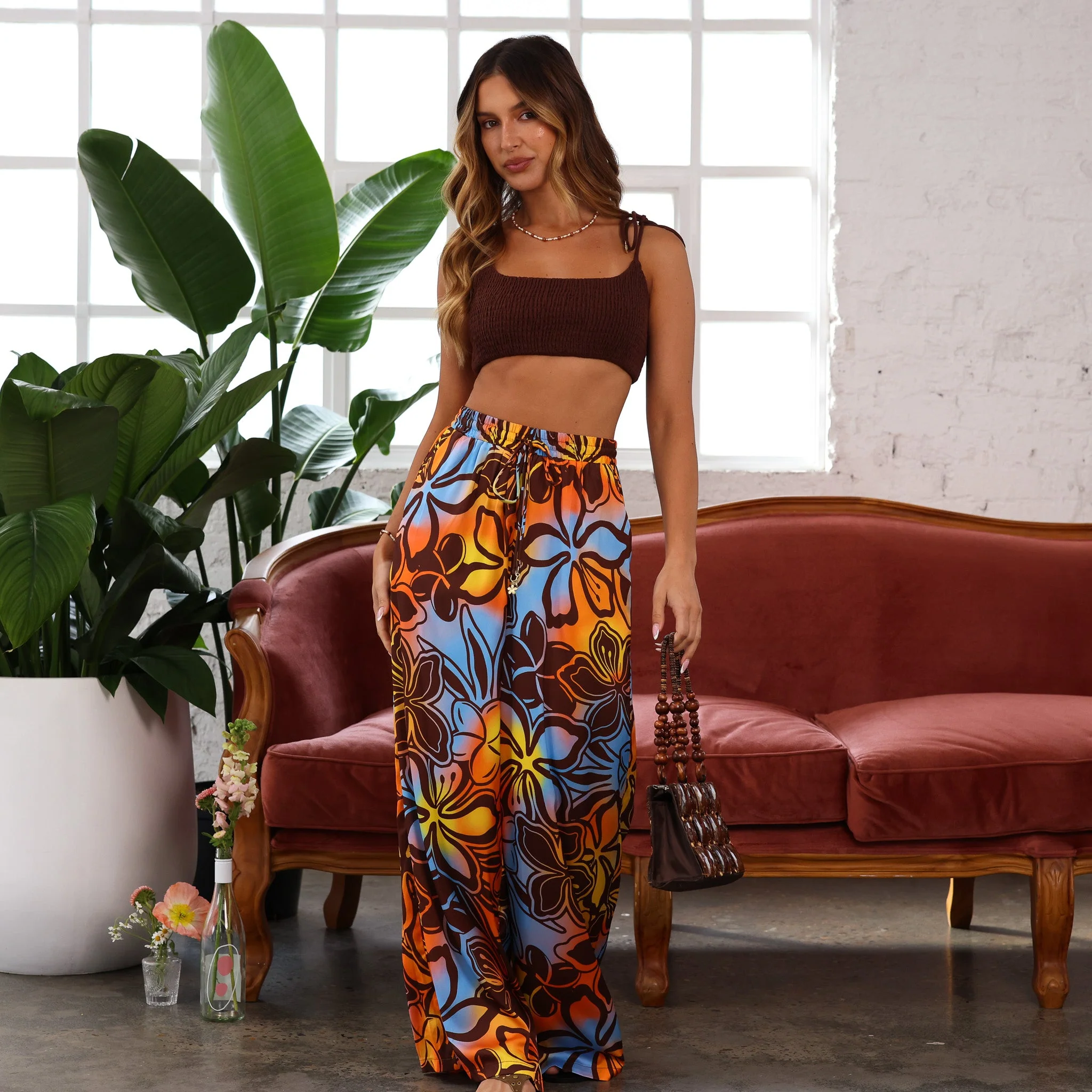 Simple Shirred Tie Crop - Coco - Image 6