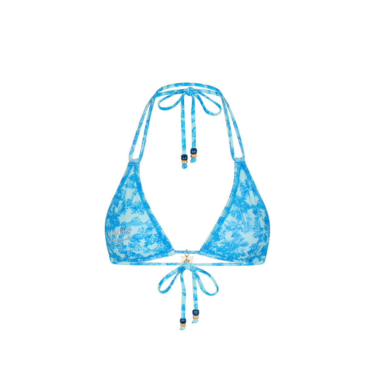 Simple Strap Halter Bikini Top - Ocean Paradise - Image 10