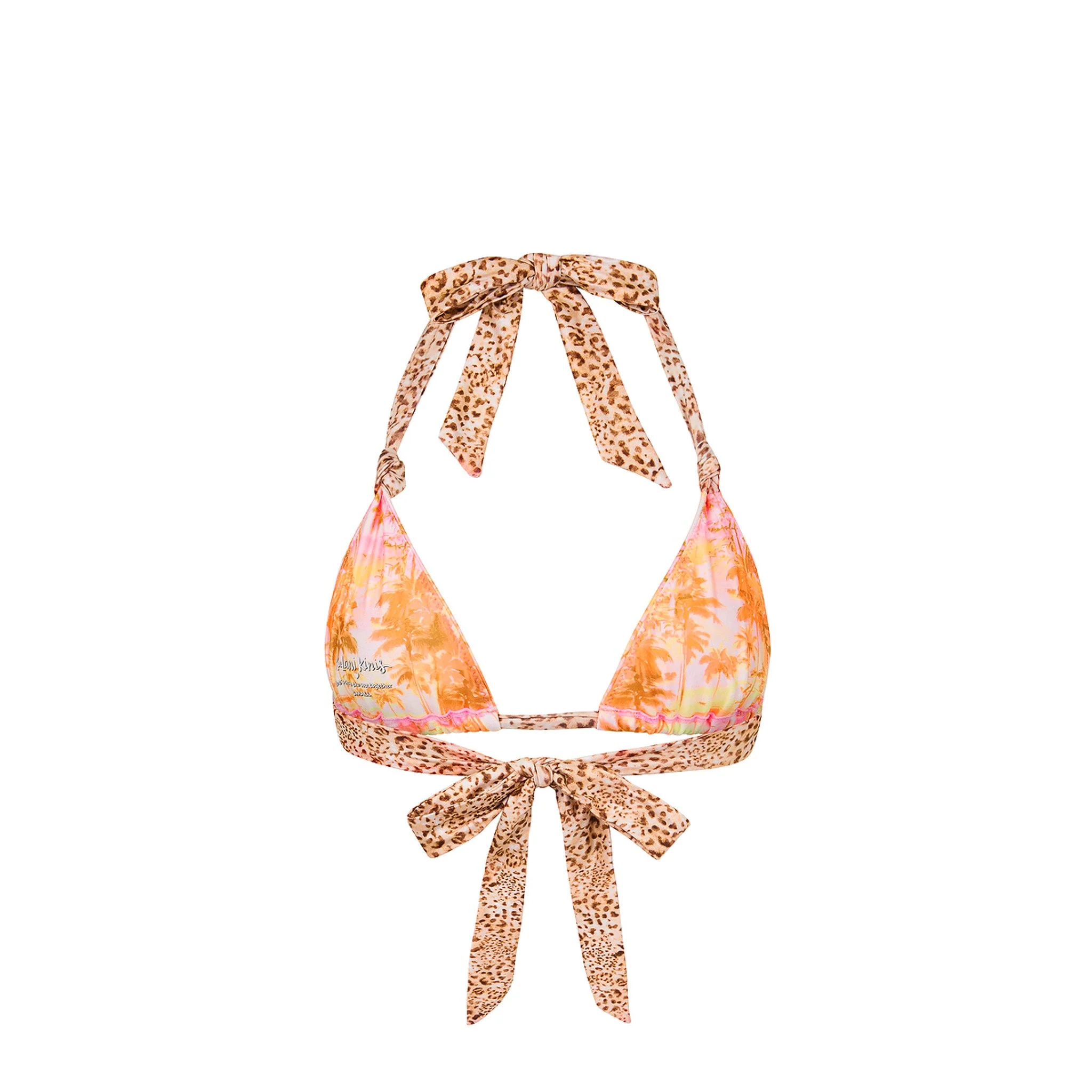 Soft Knot Halter Bikini Top - Wild Skies - Image 10