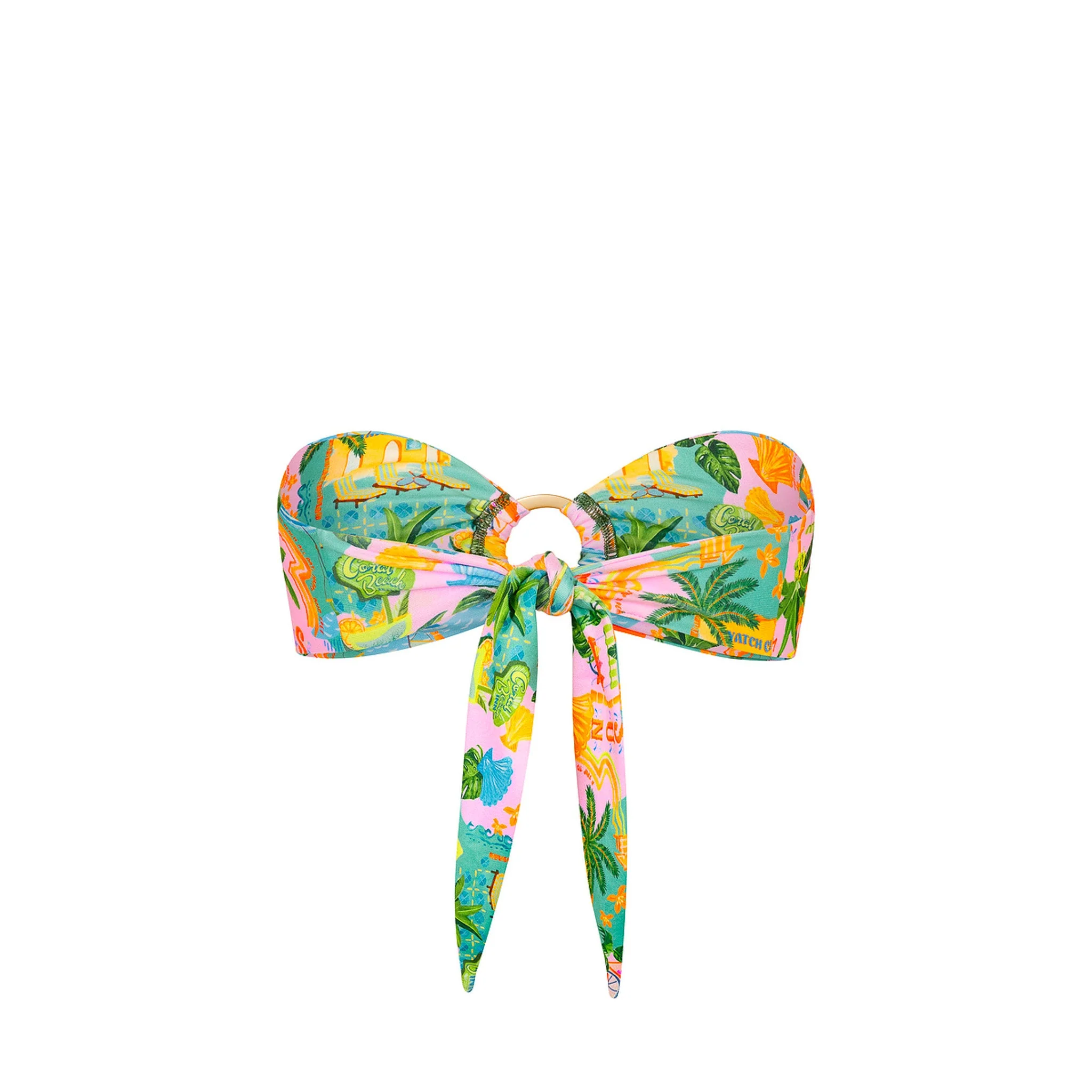 Strapless Bandeau Bikini Top - Sunlit Spritz - Image 9