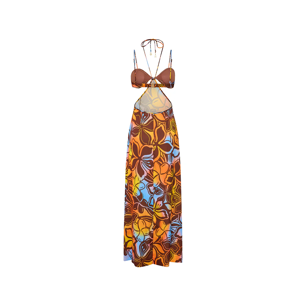 Strappy Cut Out Maxi Dress - Frangipani Fizz - Image 10