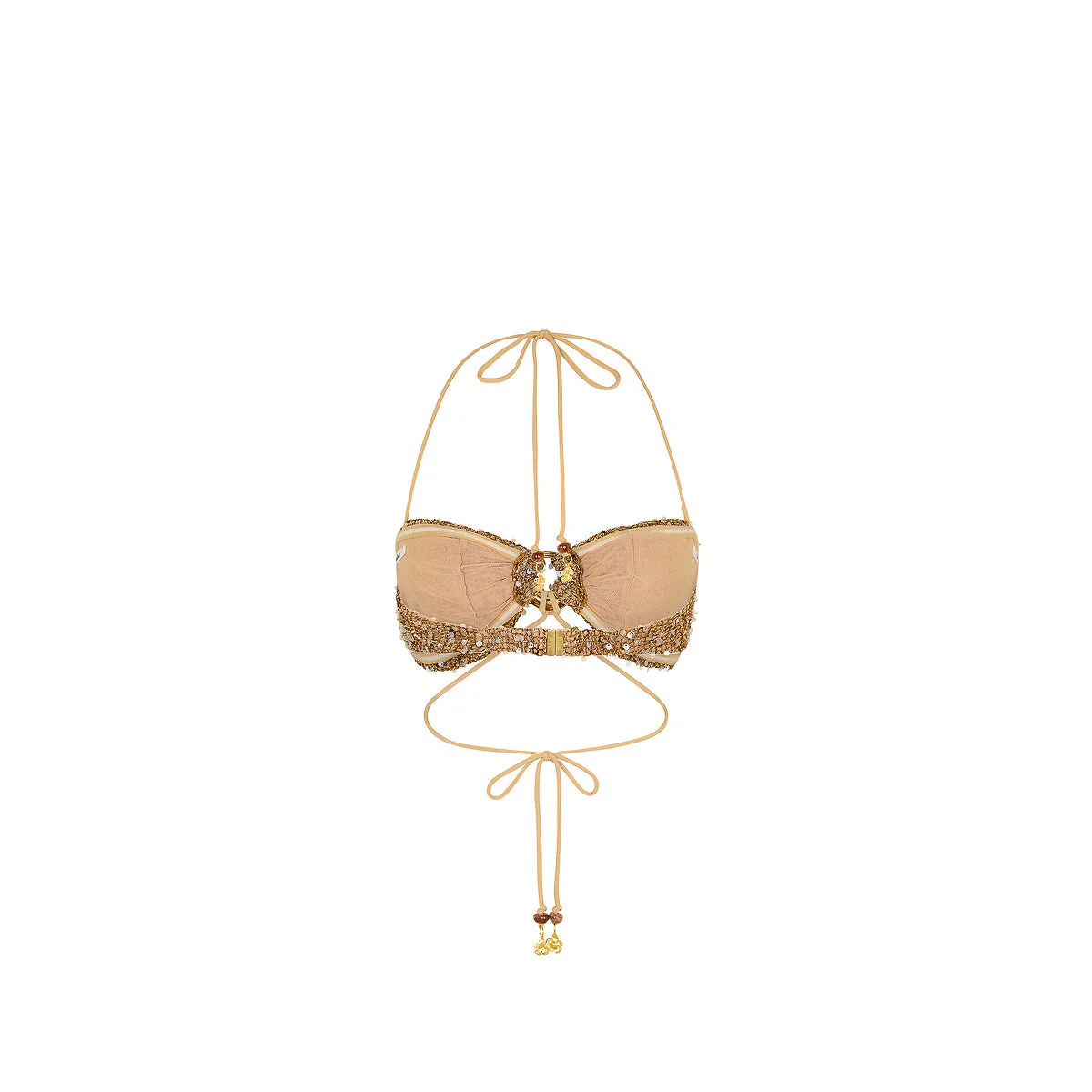 Strappy Ring Tie Crop Top - Espresso Spritz - Image 8