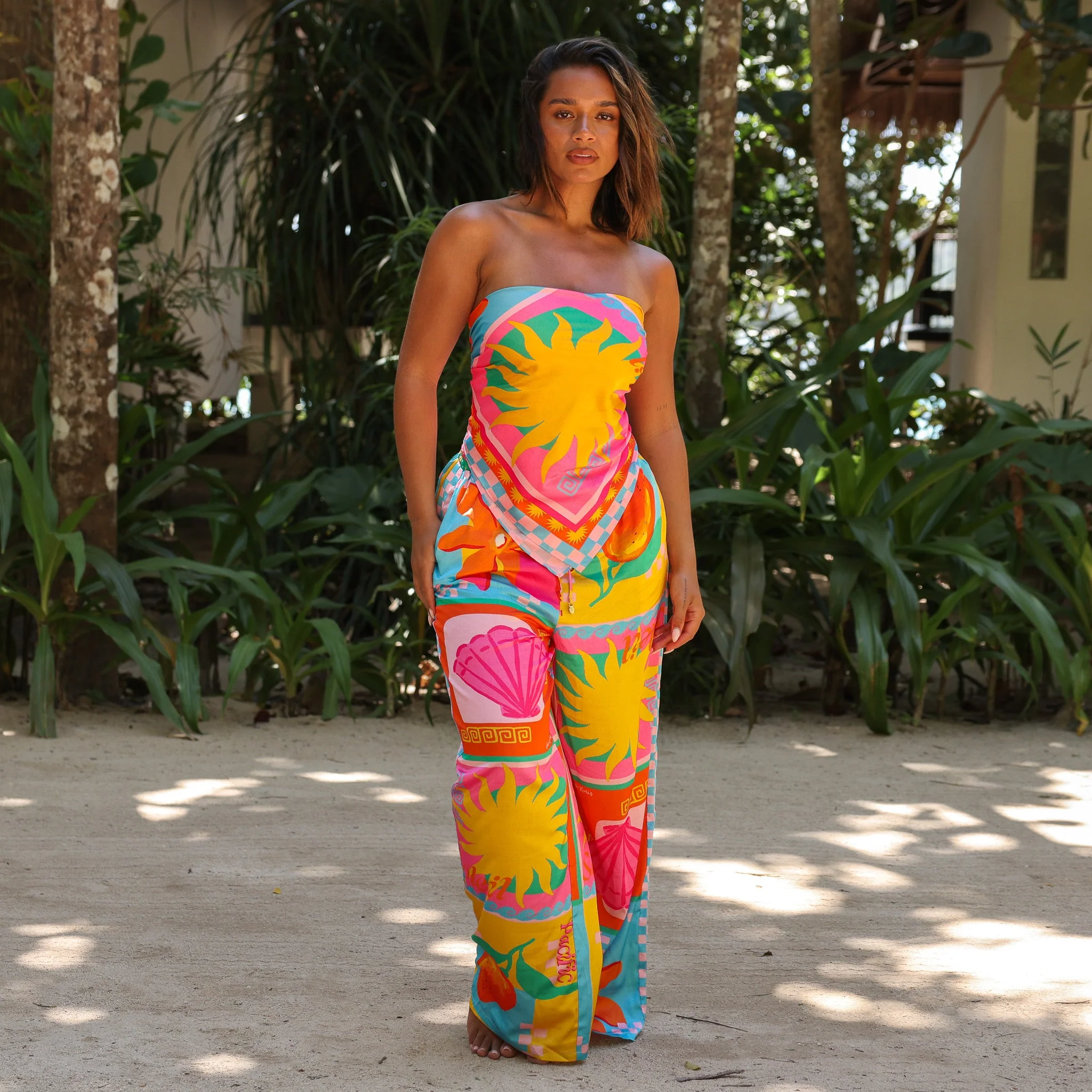 Summer Bandana Scarf Top - Sunkissed Coast - Image 3