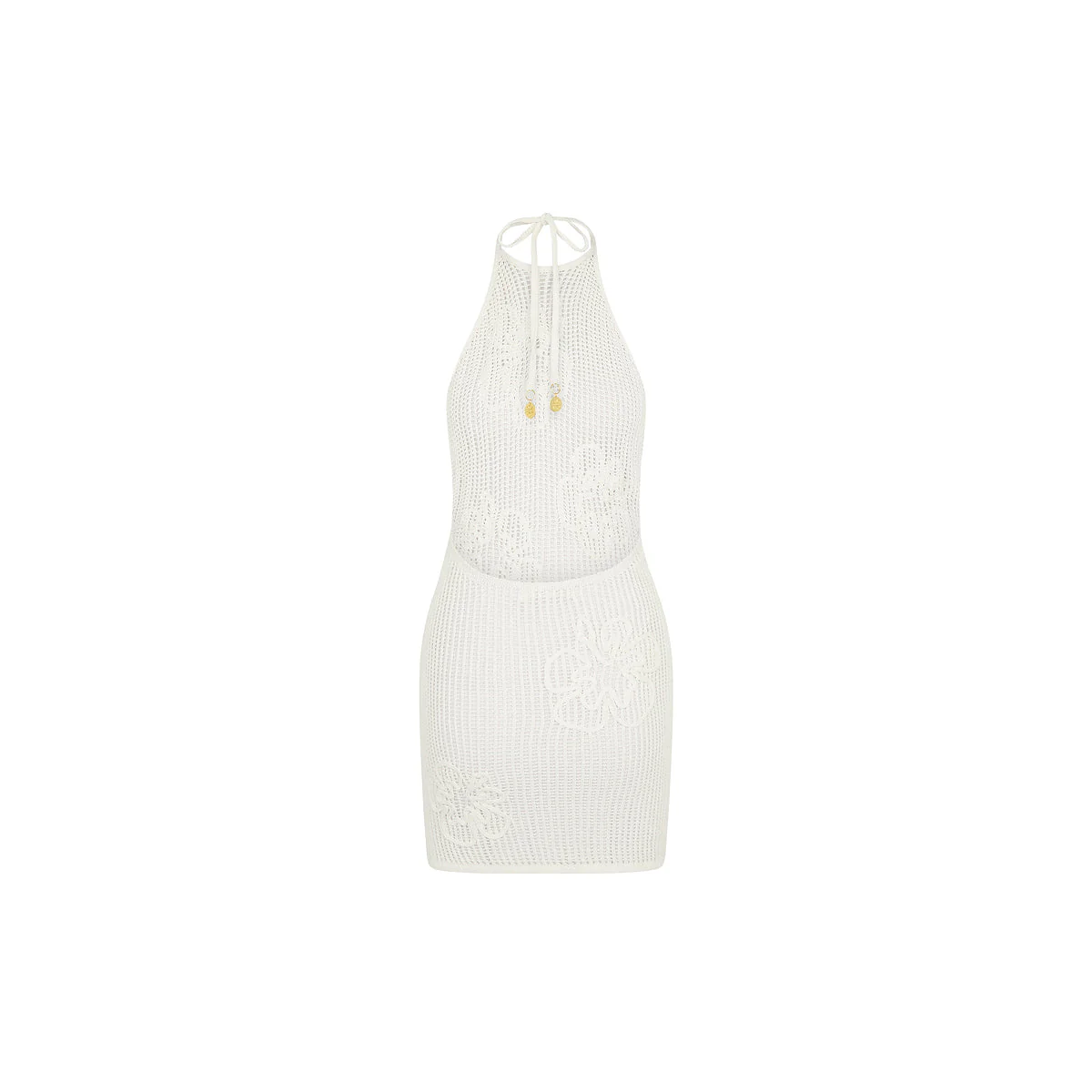 Summer Knit Mini Dress - Whipped White - Image 8