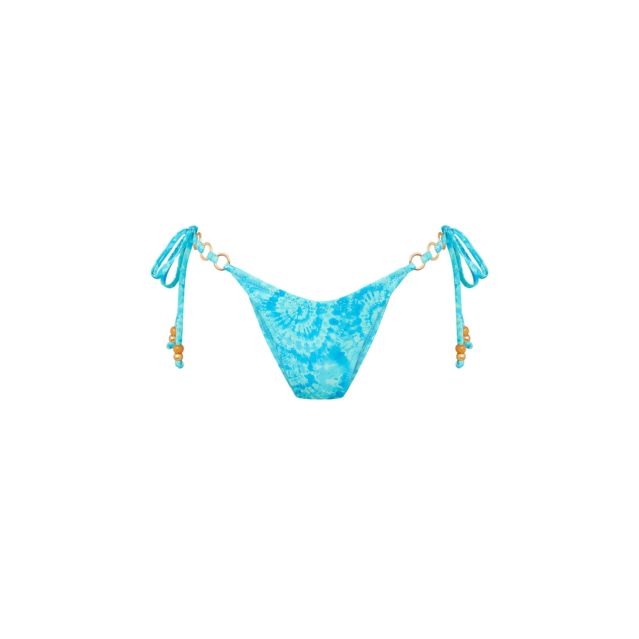 Trio Ring Cheeky Tie Bikini Bottom - Starry Seas