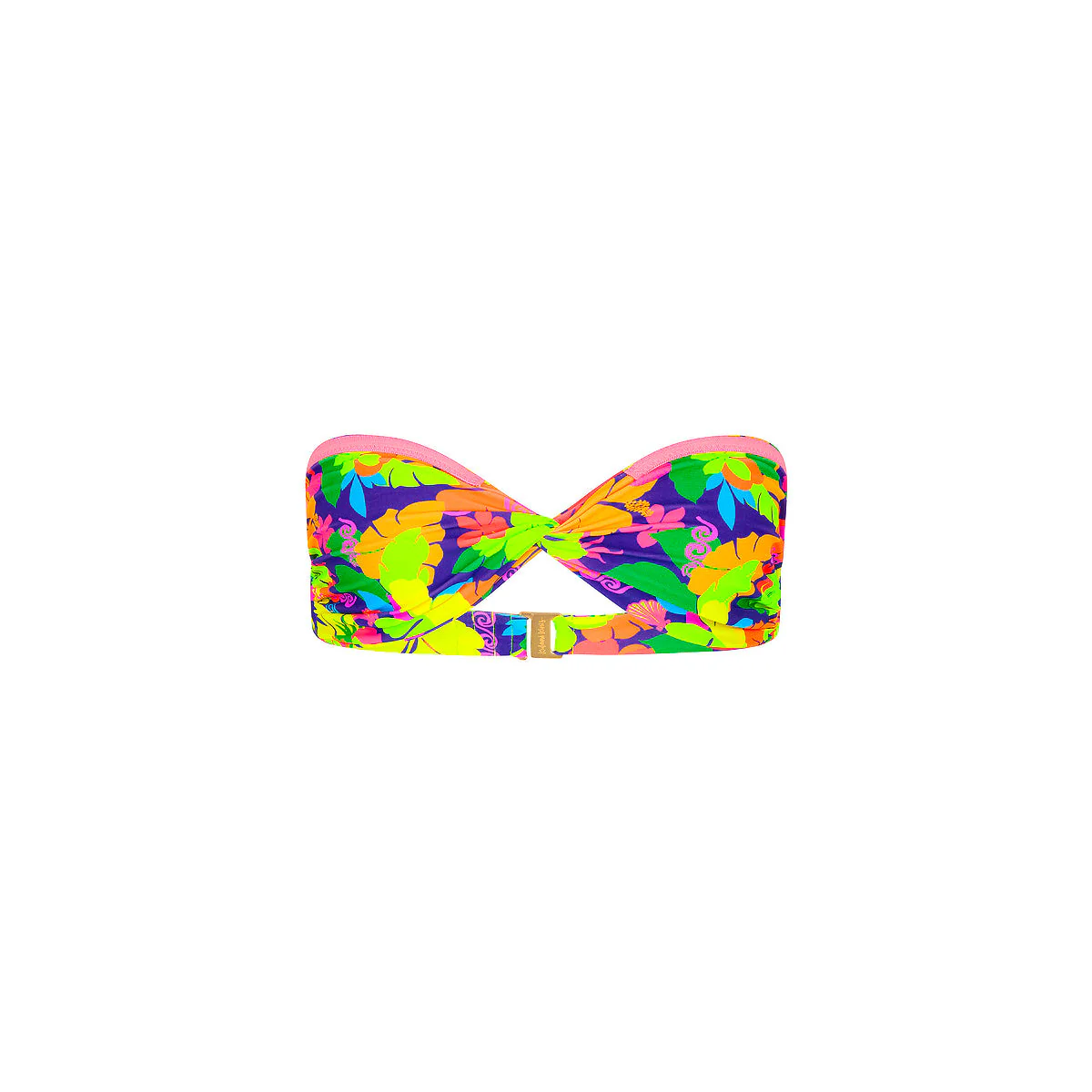 Twist Bandeau Bikini Top - Neon Sunset - Image 8