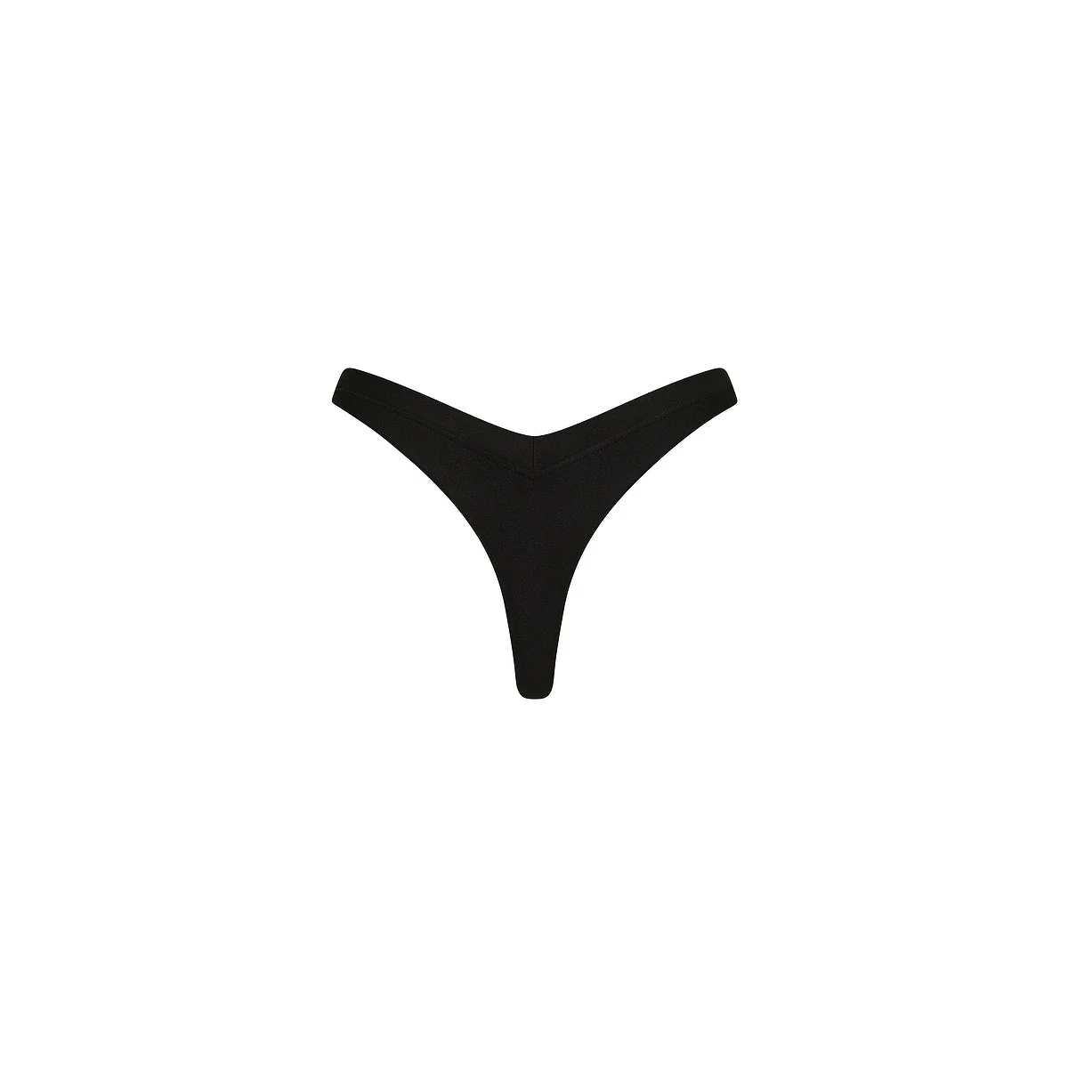 Wide Bind High Leg Thong Bikini Bottom - Twilight Black - Image 9